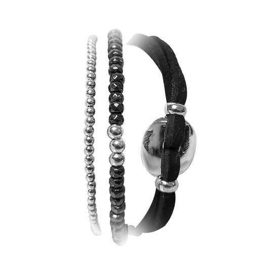 Alma Black Silver Bracelet